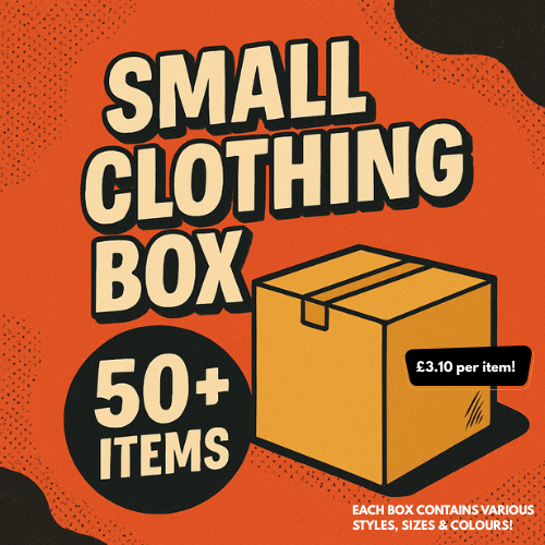 CLOTHING BOX (S) – 100% NEW ITEMS, HUGE VALUE! (50+ items)