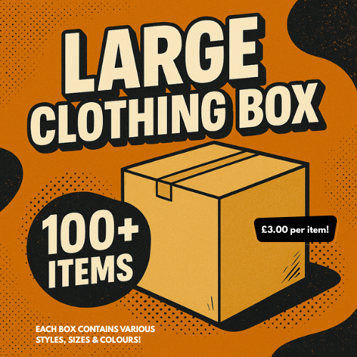CLOTHING BOX (L) – 100% NEW ITEMS, HUGE VALUE! (100+ items)