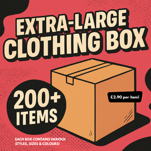 CLOTHING BOX (XL) – 100% NEW ITEMS, HUGE VALUE! (200+ items)