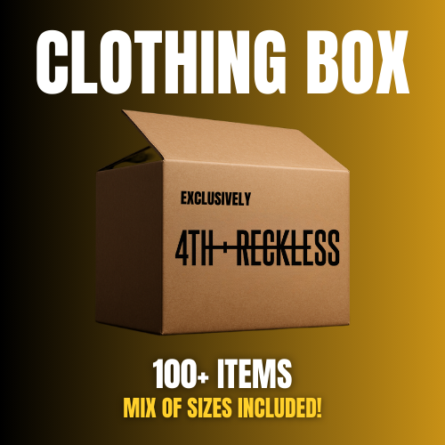 4th & Reckless CLOTHING BOX (100+ Items) – 100% NEW ITEMS, MIXED SIZES!