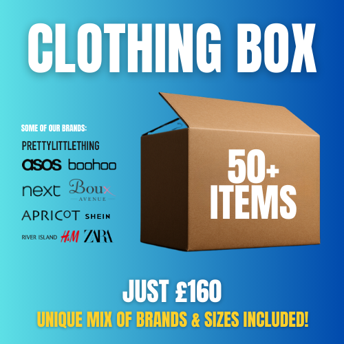 CLOTHING BOX (50+ Items) – 100% NEW ITEMS, MIXED SIZES!