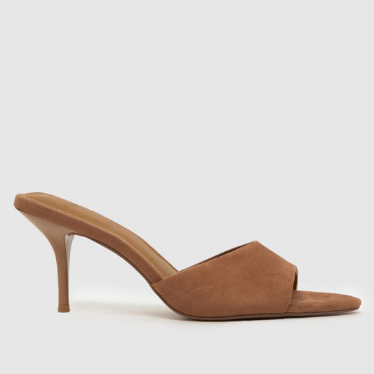 Sweet Point Mule Heeled Sandal – Tan